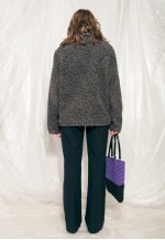 Vintage Teddy Coat Y2K Fluffy Jacket in Grey