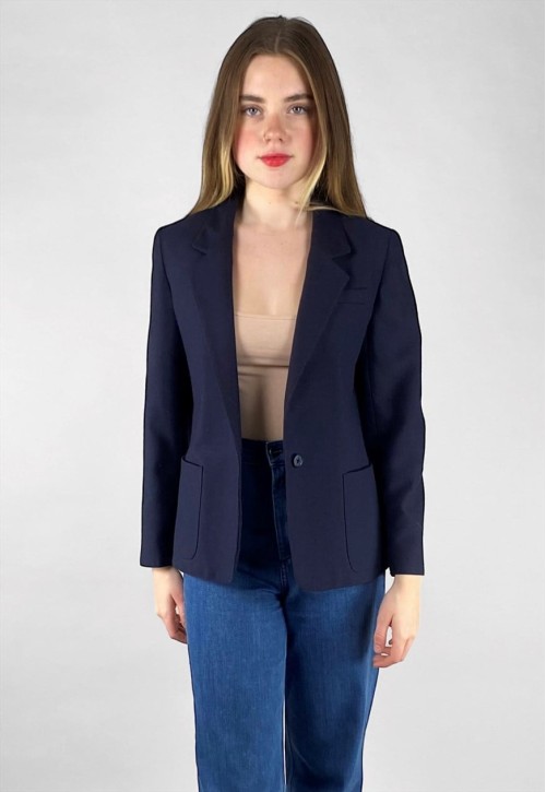 Windsmoor Vintage 1970's Blue Wool Blazer Jacket 8